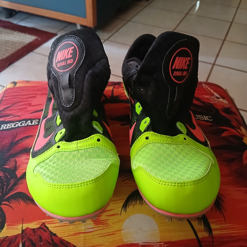 Nike Rival MD Track Shoes - Neon Green and Black